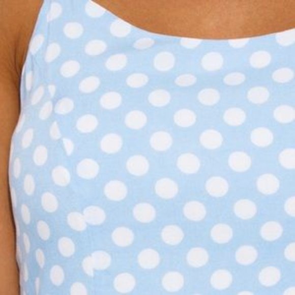 Small Blue Polka Dot Mini Dress - Picture 3 of 4